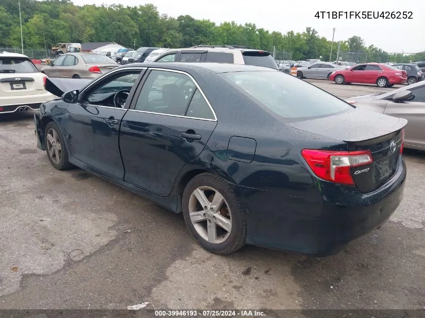 2014 Toyota Camry Se VIN: 4T1BF1FK5EU426252 Lot: 39946193