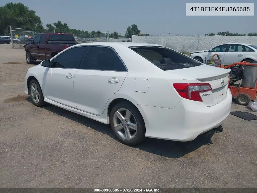 2014 Toyota Camry Se VIN: 4T1BF1FK4EU365685 Lot: 39950585