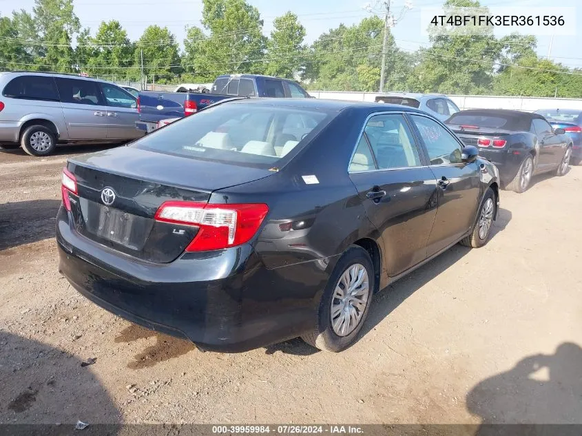 4T4BF1FK3ER361536 2014 Toyota Camry L/Le/Se/Se Sport/Xle