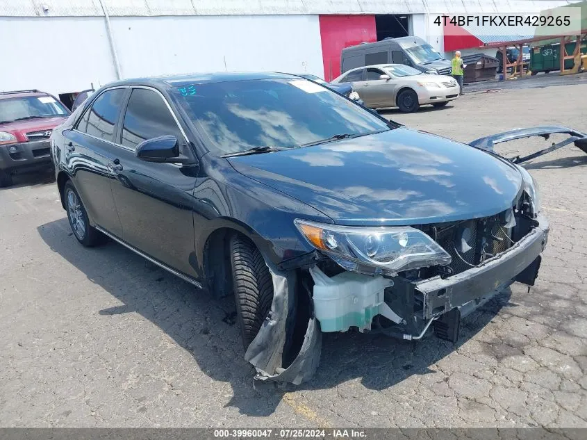 2014 Toyota Camry Le VIN: 4T4BF1FKXER429265 Lot: 39960047