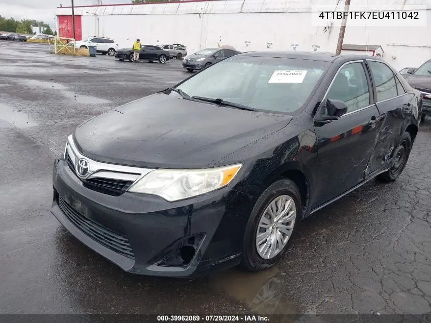 2014 Toyota Camry Le VIN: 4T1BF1FK7EU411042 Lot: 39962089