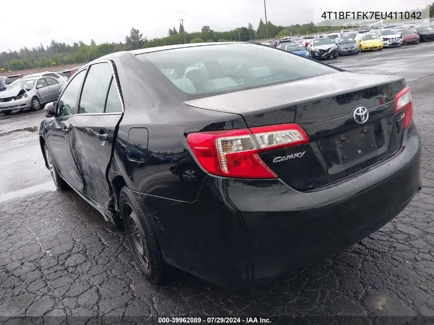 2014 Toyota Camry Le VIN: 4T1BF1FK7EU411042 Lot: 39962089