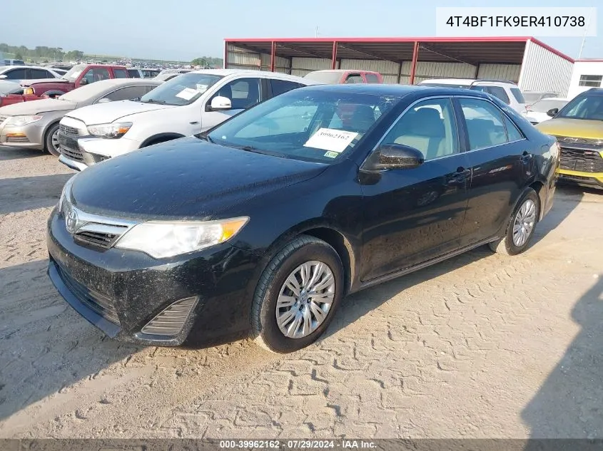 2014 Toyota Camry Le VIN: 4T4BF1FK9ER410738 Lot: 39962162