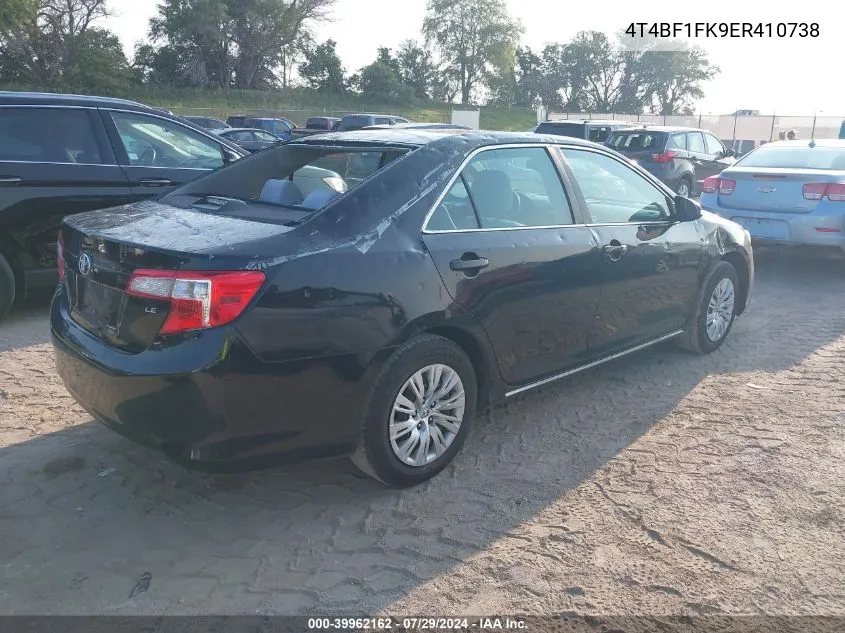 2014 Toyota Camry Le VIN: 4T4BF1FK9ER410738 Lot: 39962162