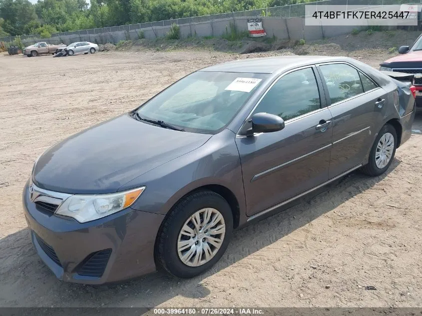 2014 Toyota Camry L/Se/Le/Xle VIN: 4T4BF1FK7ER425447 Lot: 39964180