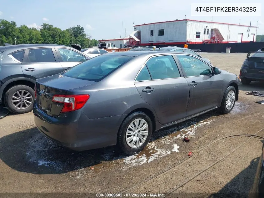 4T4BF1FK2ER343285 2014 Toyota Camry L/Le/Se/Se Sport/Xle