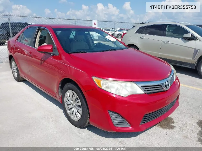 4T4BF1FK3ER355753 2014 Toyota Camry L