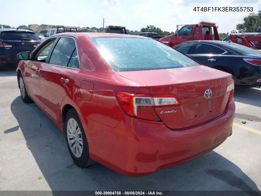 4T4BF1FK3ER355753 2014 Toyota Camry L