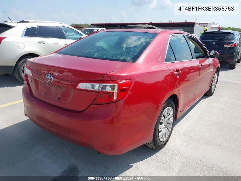 4T4BF1FK3ER355753 2014 Toyota Camry L