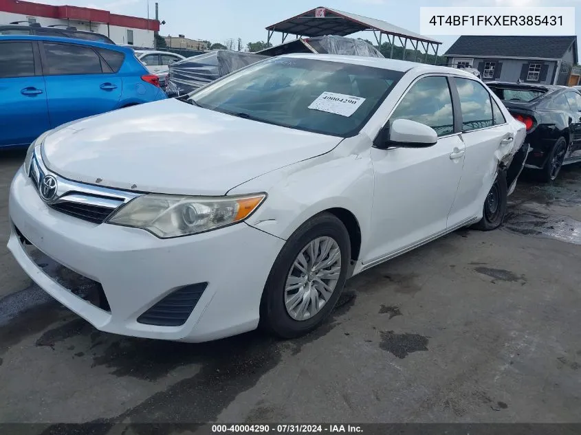 2014 Toyota Camry Le VIN: 4T4BF1FKXER385431 Lot: 40004290