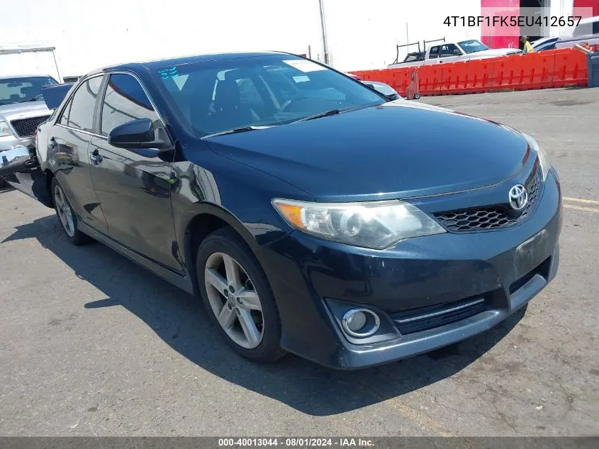 2014 Toyota Camry Se VIN: 4T1BF1FK5EU412657 Lot: 40013044