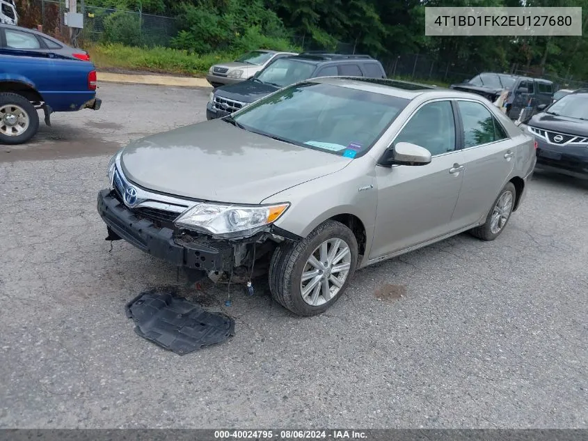 4T1BD1FK2EU127680 2014 Toyota Camry Hybrid Xle