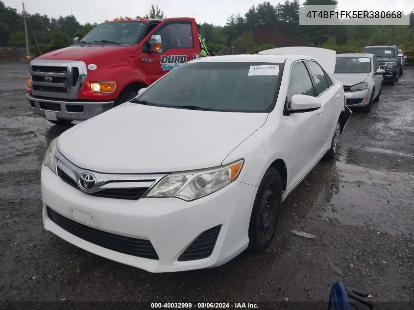 2014 Toyota Camry Le VIN: 4T4BF1FK5ER380668 Lot: 40032999