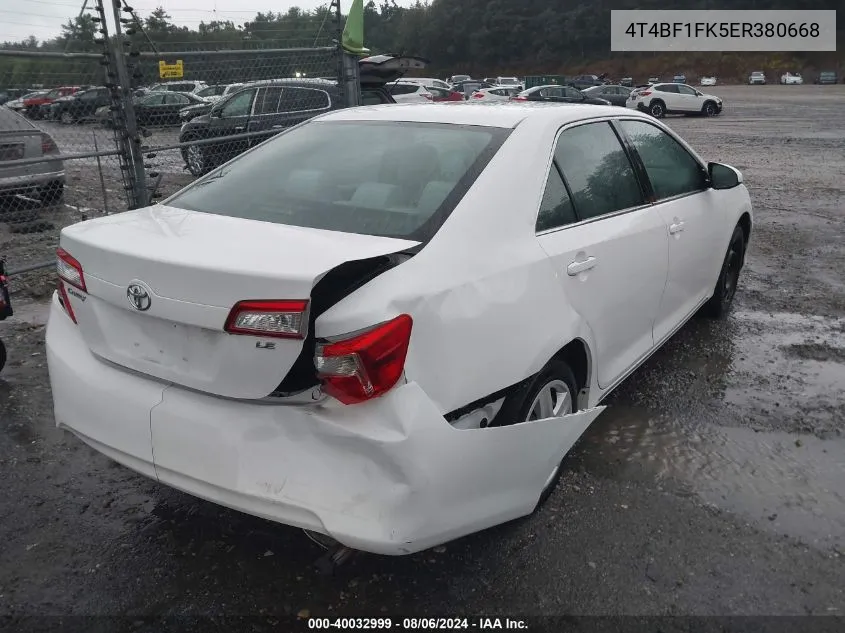 4T4BF1FK5ER380668 2014 Toyota Camry Le