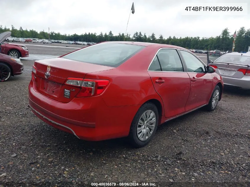 2014 Toyota Camry Le VIN: 4T4BF1FK9ER399966 Lot: 40035579