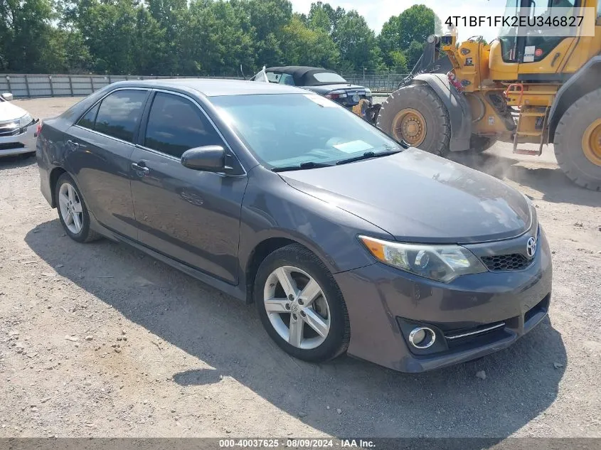 2014 Toyota Camry Se VIN: 4T1BF1FK2EU346827 Lot: 40037625