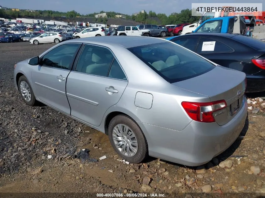 2014 Toyota Camry Le VIN: 4T1BF1FK0EU443864 Lot: 40037866