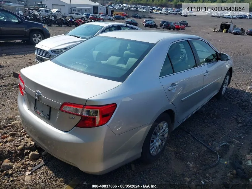 2014 Toyota Camry Le VIN: 4T1BF1FK0EU443864 Lot: 40037866