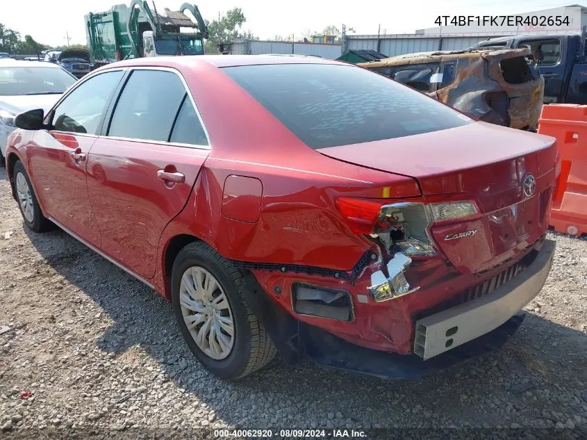 4T4BF1FK7ER402654 2014 Toyota Camry Le