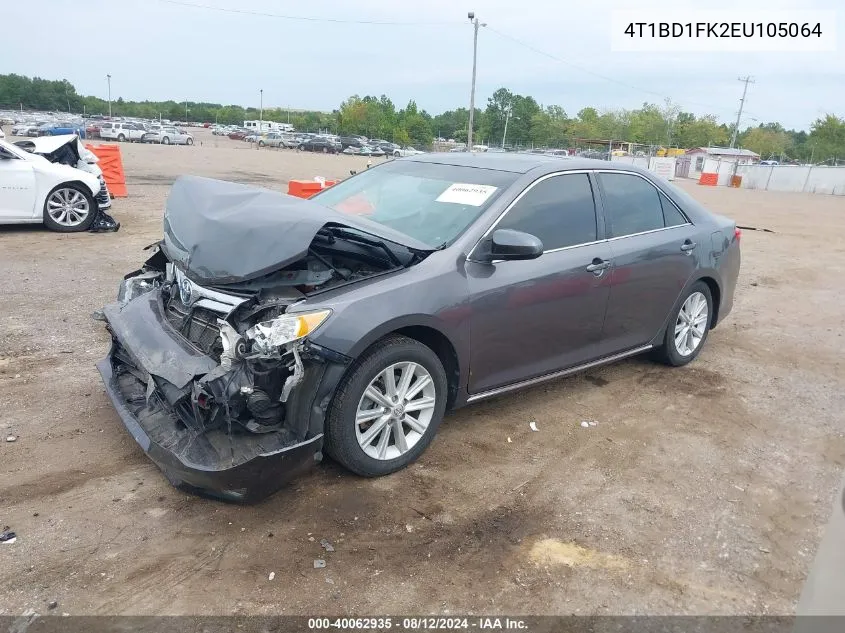 2014 Toyota Camry Hybrid Xle VIN: 4T1BD1FK2EU105064 Lot: 40062935