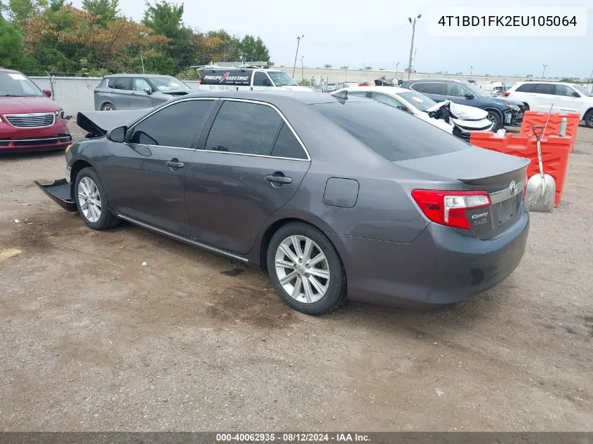 2014 Toyota Camry Hybrid Xle VIN: 4T1BD1FK2EU105064 Lot: 40062935