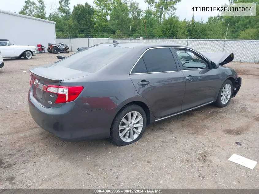 2014 Toyota Camry Hybrid Xle VIN: 4T1BD1FK2EU105064 Lot: 40062935