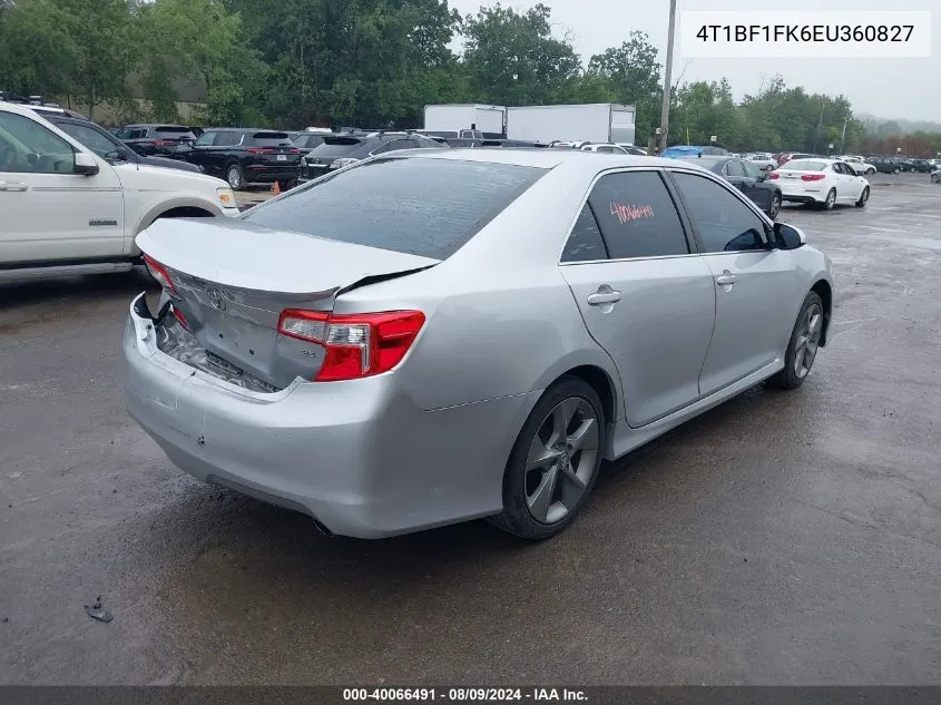 4T1BF1FK6EU360827 2014 Toyota Camry Se Sport