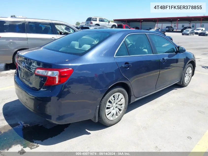 4T4BF1FK5ER378855 2014 Toyota Camry Le