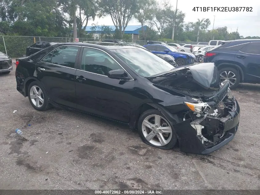 2014 Toyota Camry Se VIN: 4T1BF1FK2EU387782 Lot: 40072962