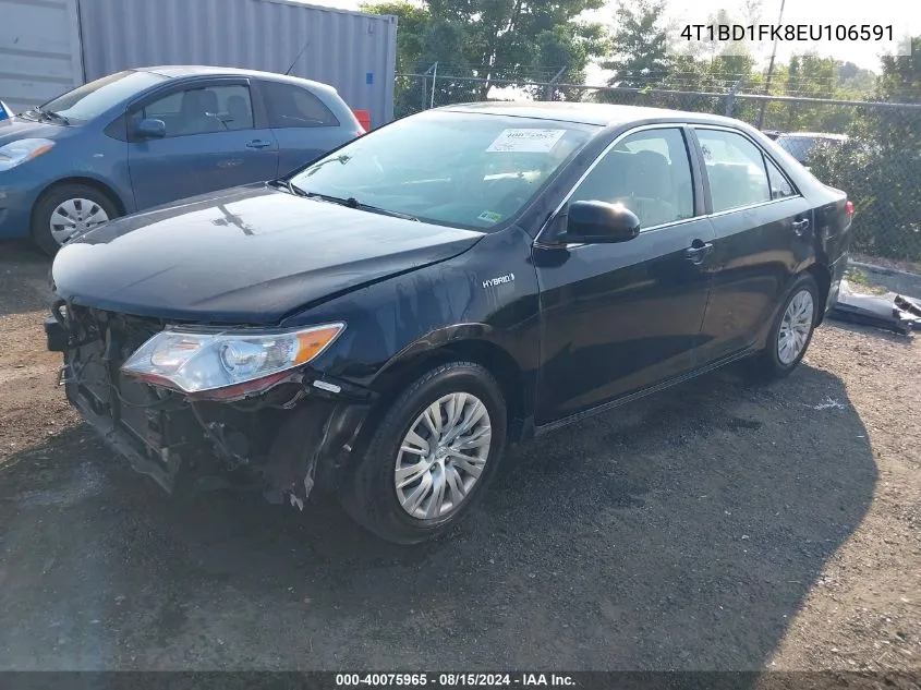 2014 Toyota Camry Hybrid Le VIN: 4T1BD1FK8EU106591 Lot: 40075965