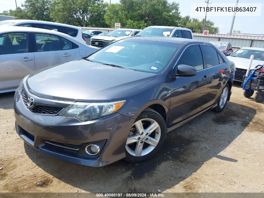 2014 Toyota Camry Se VIN: 4T1BF1FK1EU863407 Lot: 40080197