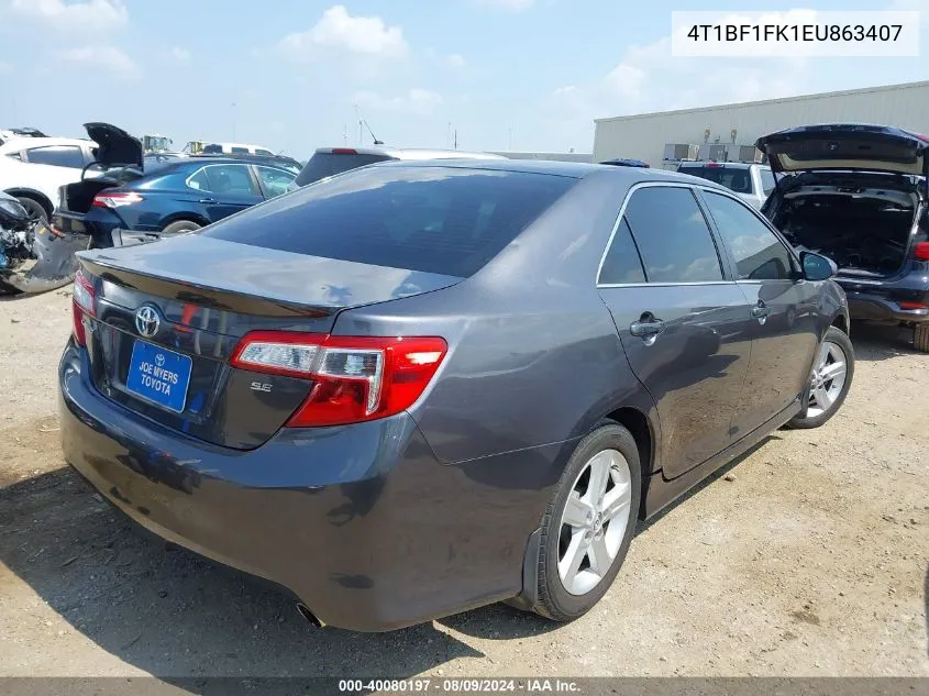 4T1BF1FK1EU863407 2014 Toyota Camry Se