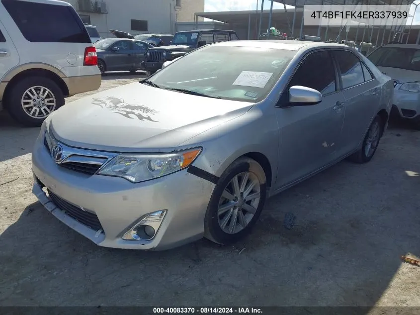 2014 Toyota Camry Xle VIN: 4T4BF1FK4ER337939 Lot: 40083370