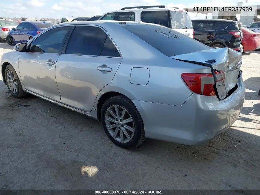 2014 Toyota Camry Xle VIN: 4T4BF1FK4ER337939 Lot: 40083370