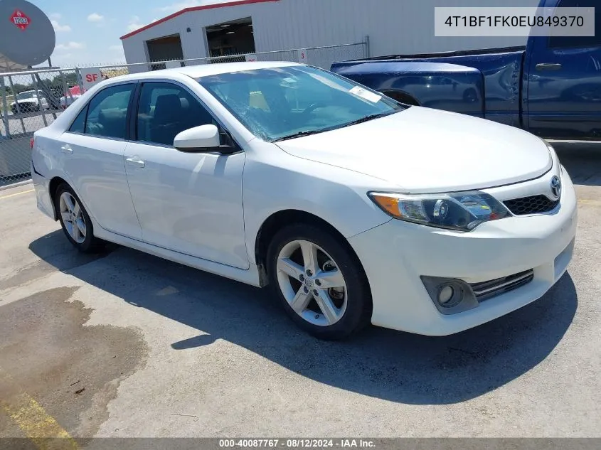 4T1BF1FK0EU849370 2014 Toyota Camry Se