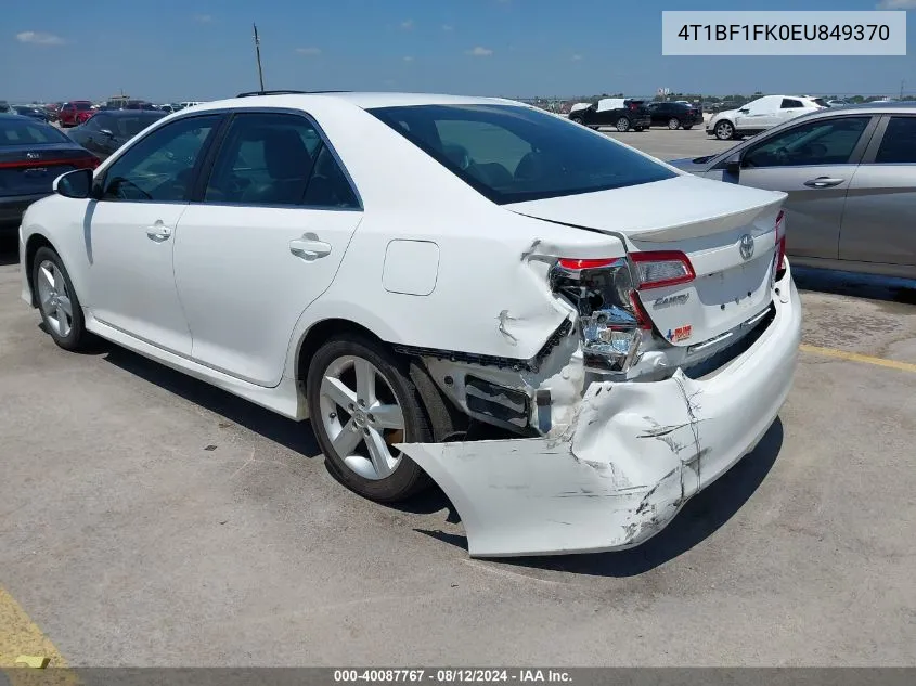 4T1BF1FK0EU849370 2014 Toyota Camry Se