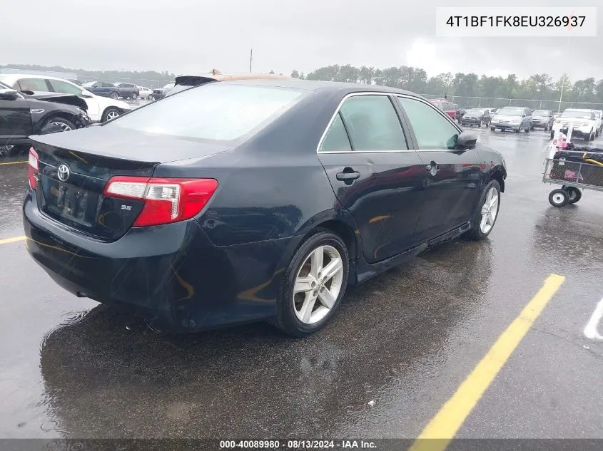 2014 Toyota Camry L/Se/Le/Xle VIN: 4T1BF1FK8EU326937 Lot: 40089980