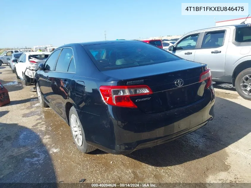 2014 Toyota Camry Le VIN: 4T1BF1FKXEU846475 Lot: 40094626