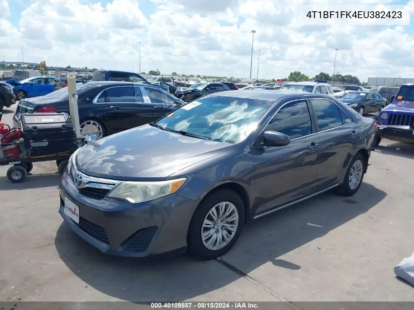 2014 Toyota Camry Le VIN: 4T1BF1FK4EU382423 Lot: 40109857