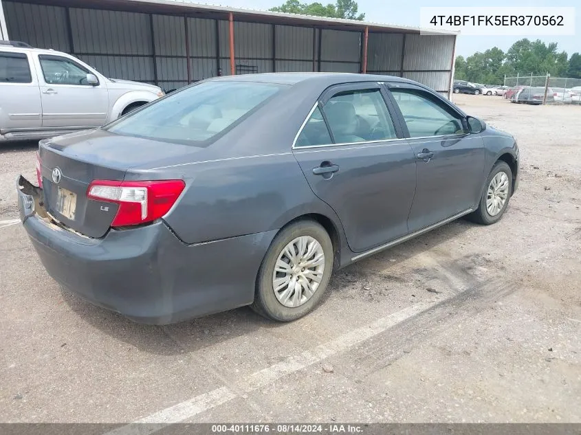 4T4BF1FK5ER370562 2014 Toyota Camry Le