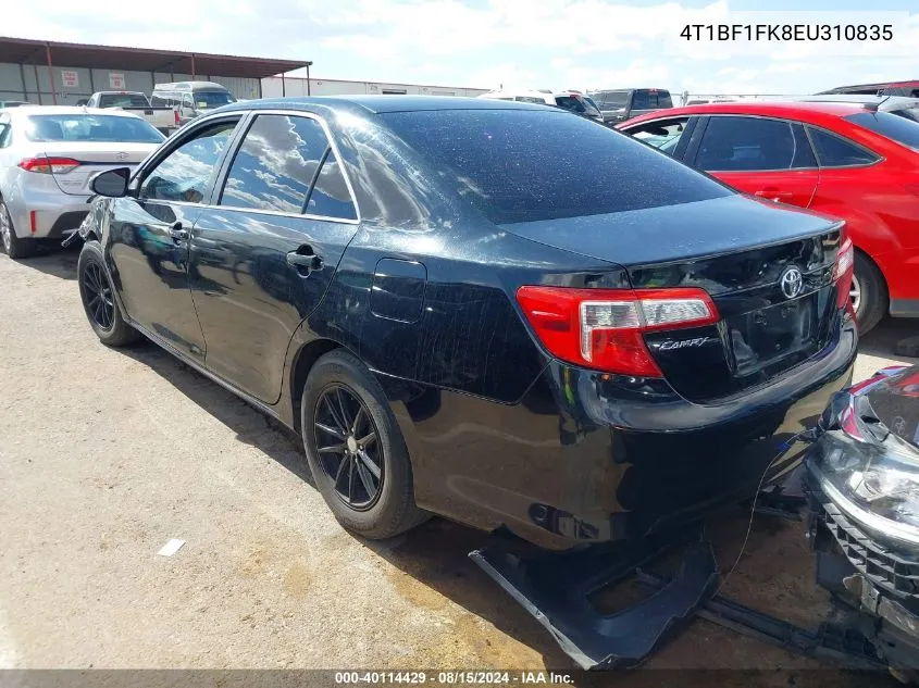 2014 Toyota Camry Le VIN: 4T1BF1FK8EU310835 Lot: 40114429