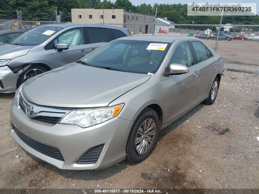 2014 Toyota Camry Le VIN: 4T4BF1FK7ER369235 Lot: 40118577