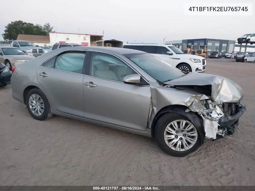 4T1BF1FK2EU765745 2014 Toyota Camry L