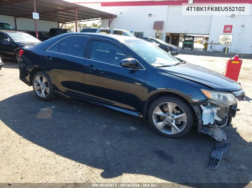 2014 Toyota Camry Se V6 VIN: 4T1BK1FK8EU552102 Lot: 40123572