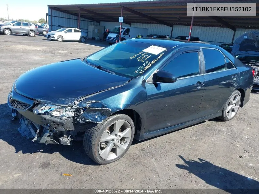 2014 Toyota Camry Se V6 VIN: 4T1BK1FK8EU552102 Lot: 40123572