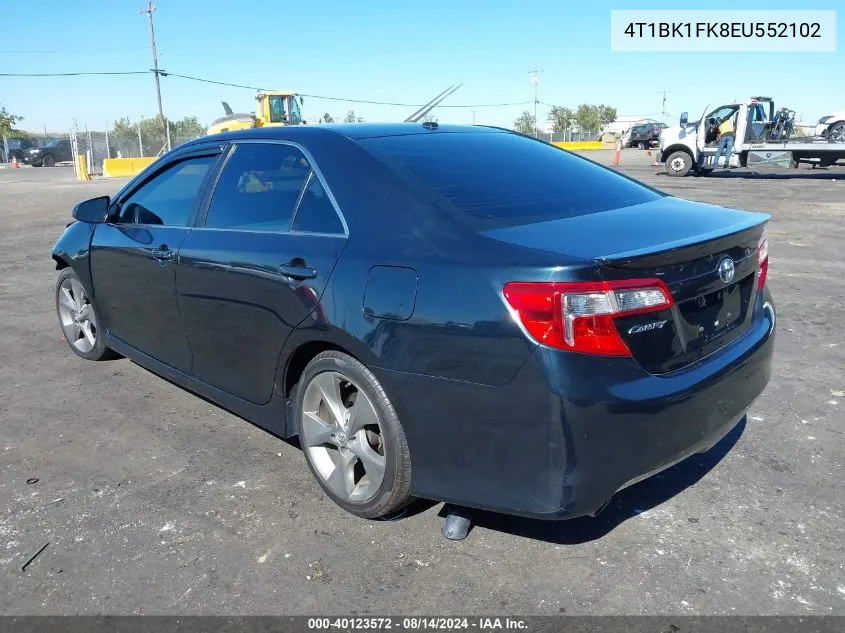 2014 Toyota Camry Se V6 VIN: 4T1BK1FK8EU552102 Lot: 40123572