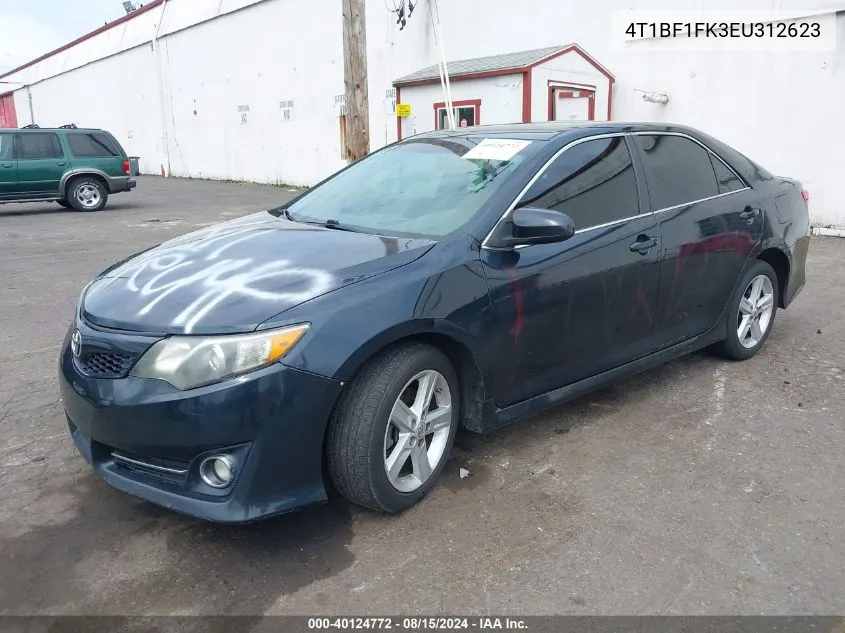 2014 Toyota Camry Se VIN: 4T1BF1FK3EU312623 Lot: 40124772