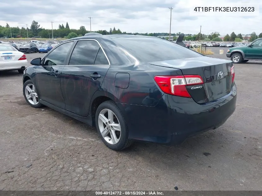 2014 Toyota Camry Se VIN: 4T1BF1FK3EU312623 Lot: 40124772