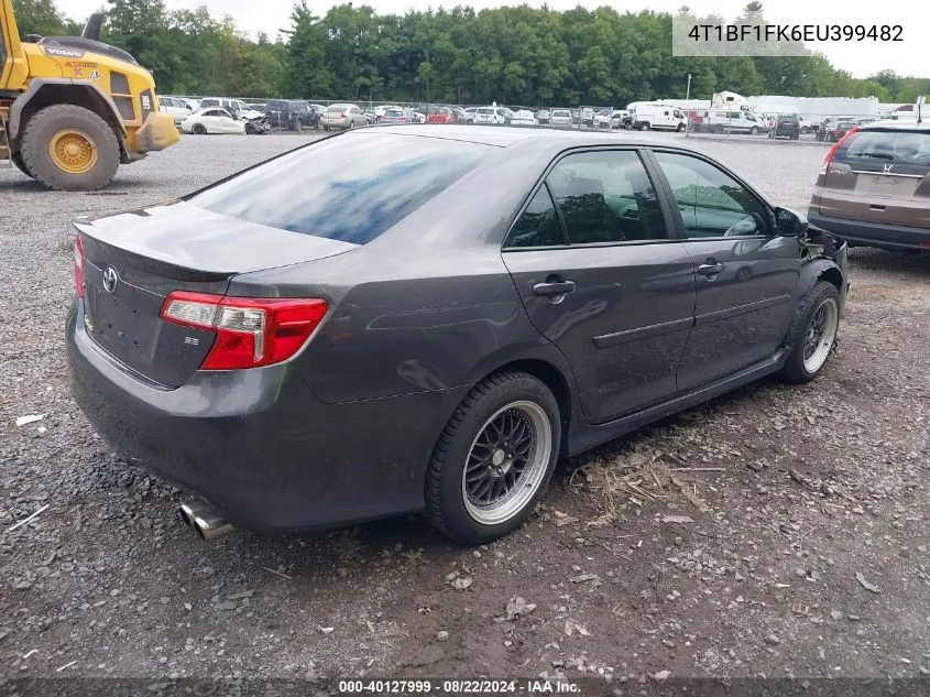 2014 Toyota Camry Se VIN: 4T1BF1FK6EU399482 Lot: 40127999