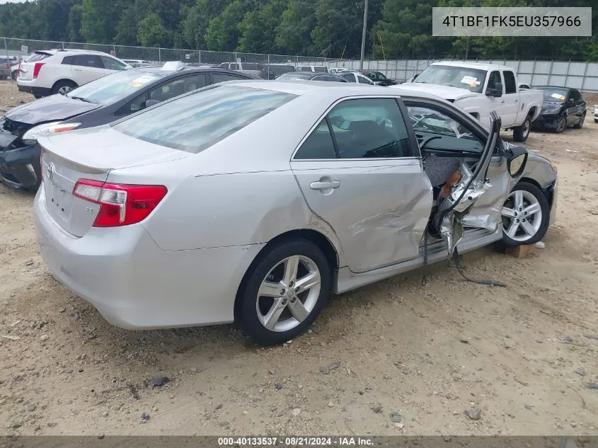 2014 Toyota Camry Se VIN: 4T1BF1FK5EU357966 Lot: 40133537